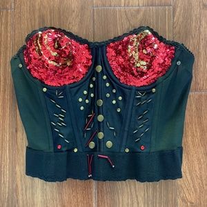 Carnival Black and Red Bustier